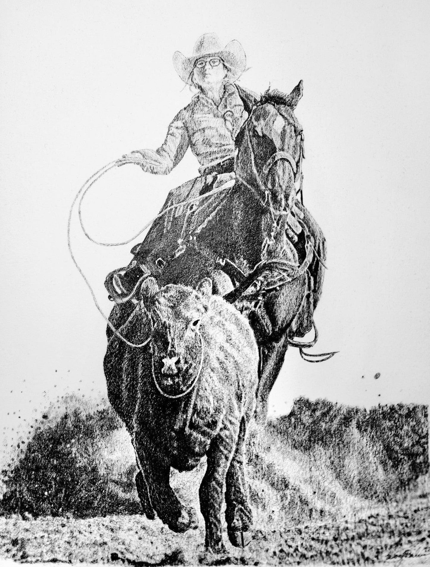 Breakaway Roper 9x12 Prints