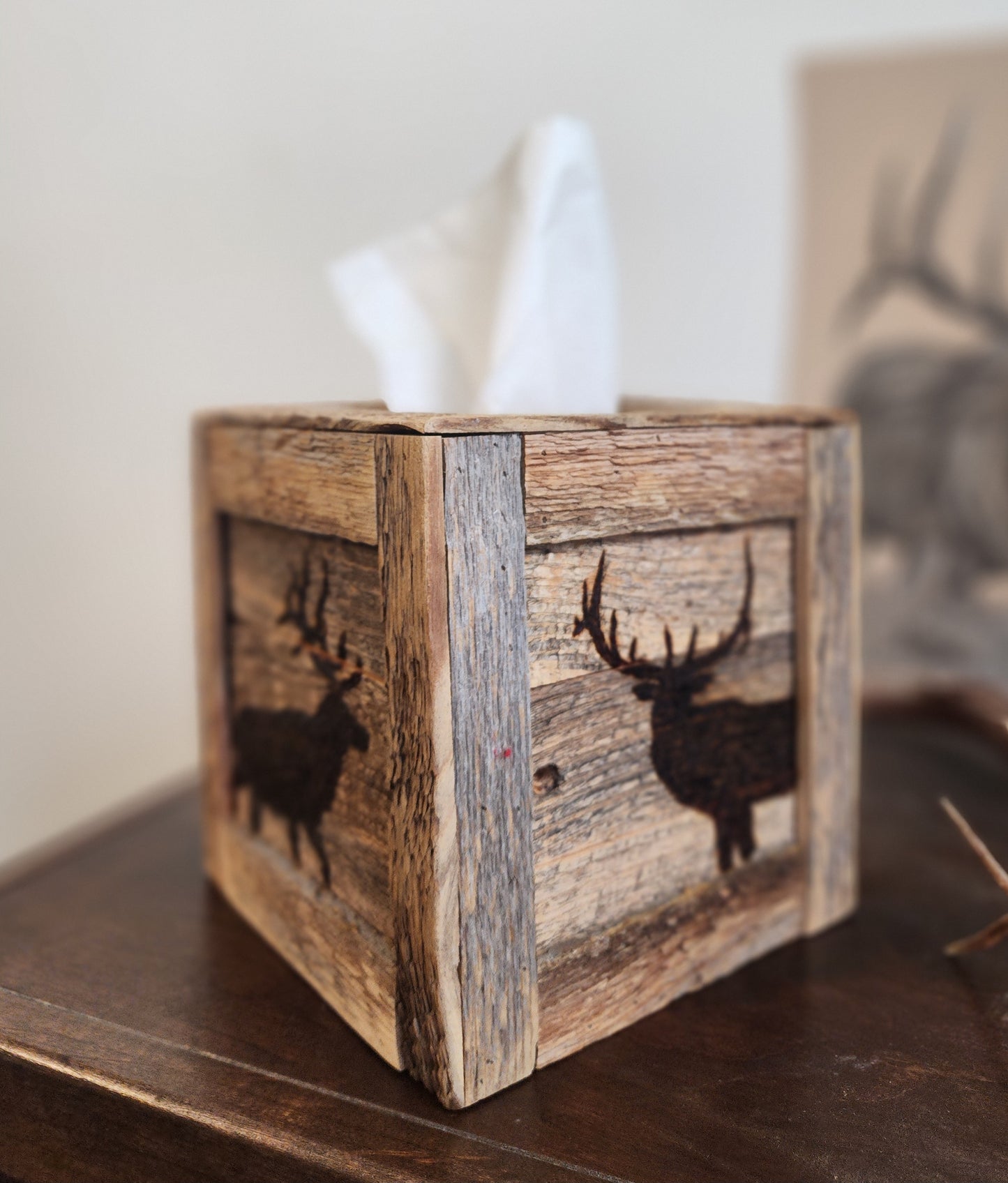 Rustic Tissue Box Cover